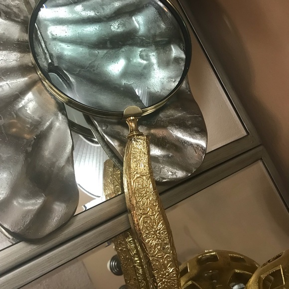 Home Sense, 2 Piece Bundle Set, Gold Accent, Home Decor. Ball & Lrg. Magnify - Picture 8 of 11